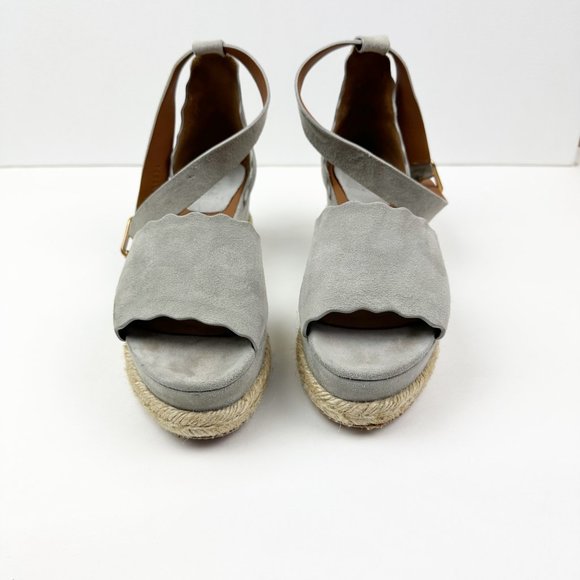 CHLOE grey lauren platform espadrille sandal - Picture 4 of 9